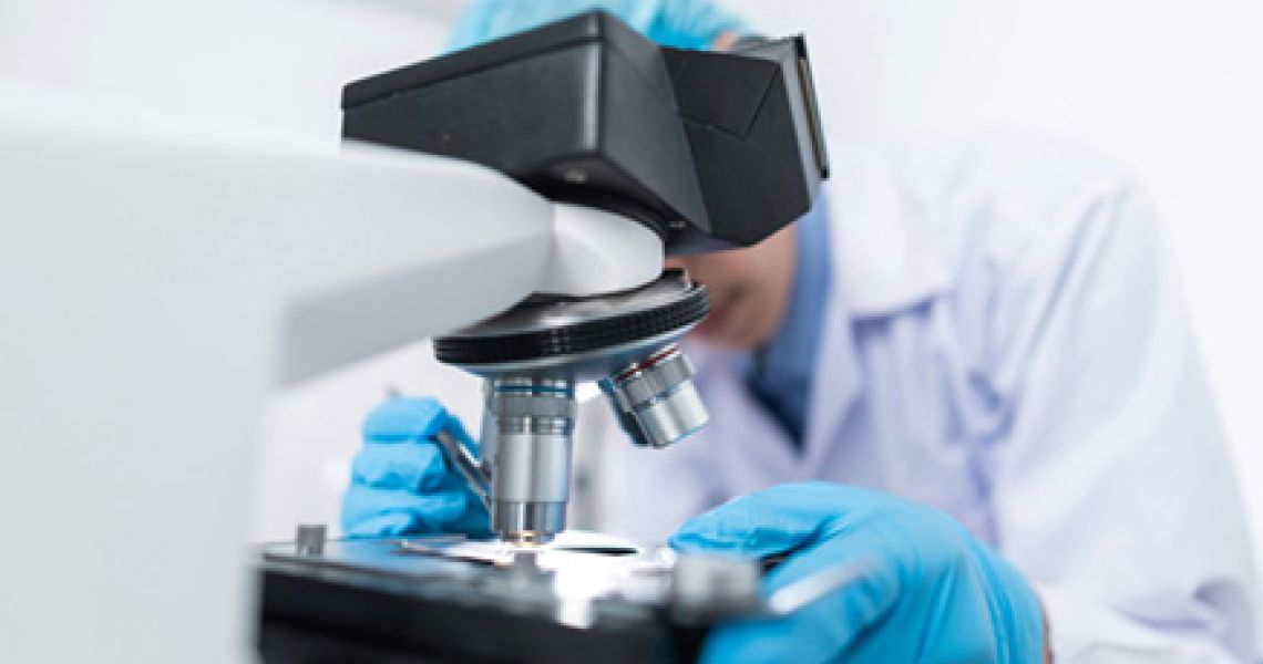Microscope and lab equipment line drawing